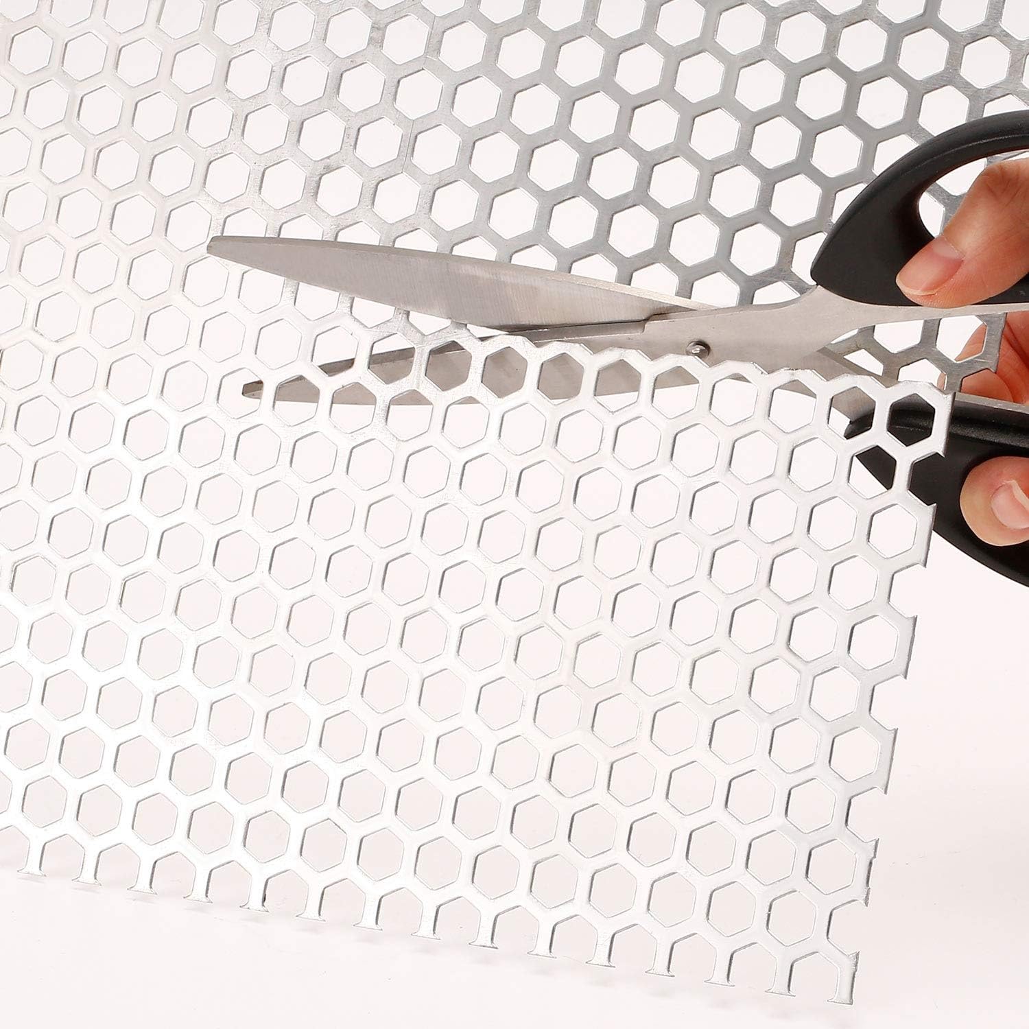 304 Edelstahl-Lochblech, Lochblech Mit Sechseckigen Löchern Kann Auf Maß Zugeschnitten Werden, Siebgewebeplatte SHAARI(10mm Mesh,38x58cm)