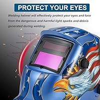 Vista 4 de Casco de soldadura con oscurecimiento automático solar, máscara de molienda de arco Tig Mig con función de prueba y función de alarma de batería