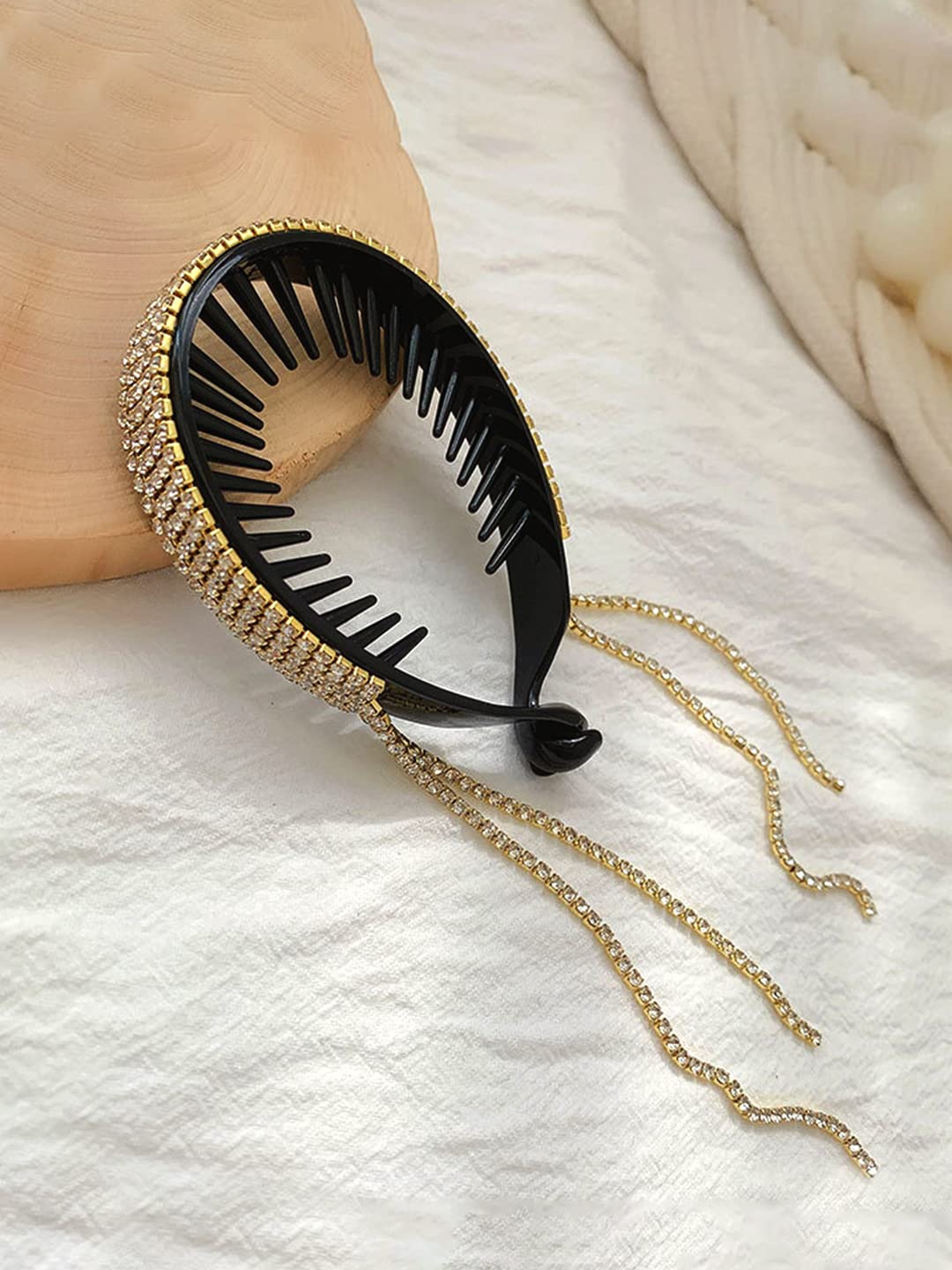 Rhinestone Crystal Claw Clips for Hair, Elegant Design