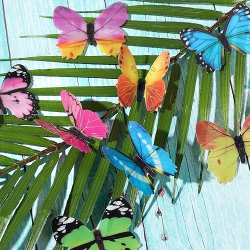 Miniatura 5 de 12 calcomanías de pared con diseño de mariposa, 3D extraíbles, calcomanías de pared y murales para bricolaje, decoración de habitación infantil