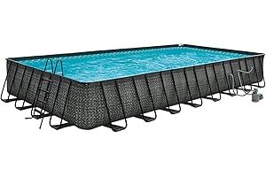 Funsicle Oasis Rectangular Frame Above Ground Pool Set