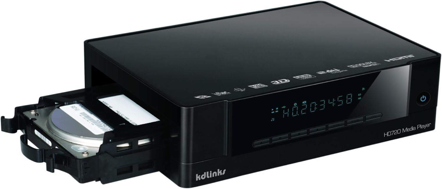 KDLINKS HD720 Extreme FULL HD 1080P 3D Media Player with Internal HDD Bay, Gigabit Network, Built-In Wifi