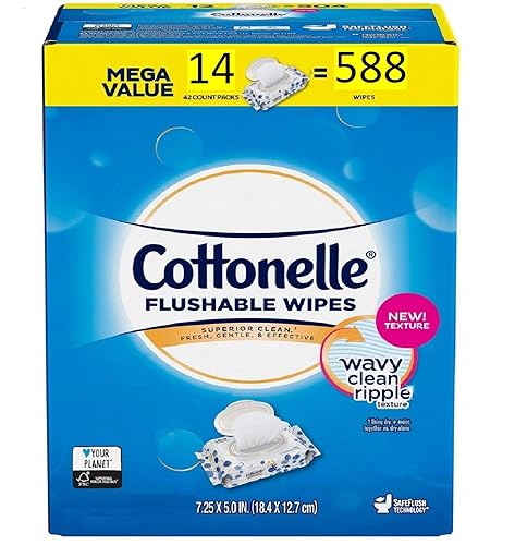 Cottonelle Toallitas desechables  Paquete de 588 unidades (14 x 42 paquetes suaves resellables) Toallitas desechables Freshcare para adultos disponible en Yaxa Venezuela