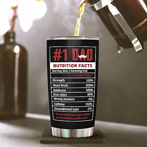 Miniatura 4 de Taza de viaje con tapa para papá con diseño de bandera estadounidense, aislada al vacío, 20 onzas, regalos de cumpleaños, Navidad, para los mejores
