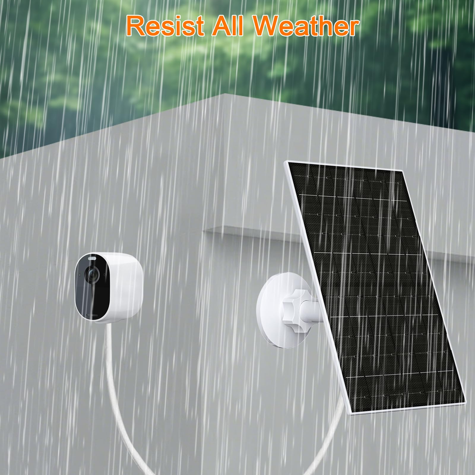 FUTUREZEN Panel słoneczny 6 W do kamery Arlo, ładowarka solarna 5 V USB/typu C, kompatybilna z aparatami Arlo Essential 2K (2. generacji), Essential XL i Spotlight, kabel 3 m, wodoodporny, regulowany