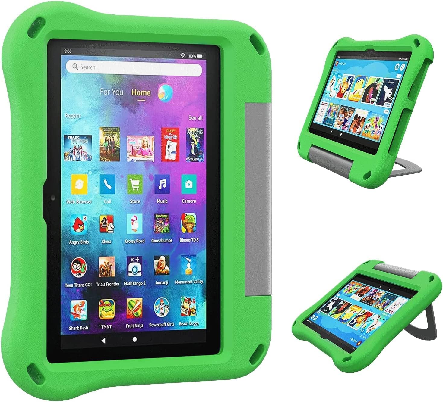 ODQQDO8 Inch Case Suitable for Kids(12/10th Generation, 2022/2020 Release) Multi-angle Adjustment Case Thicken Shockproof,Incompatible with 8 Inch iPad Samsung HTC LG Tablet,Green