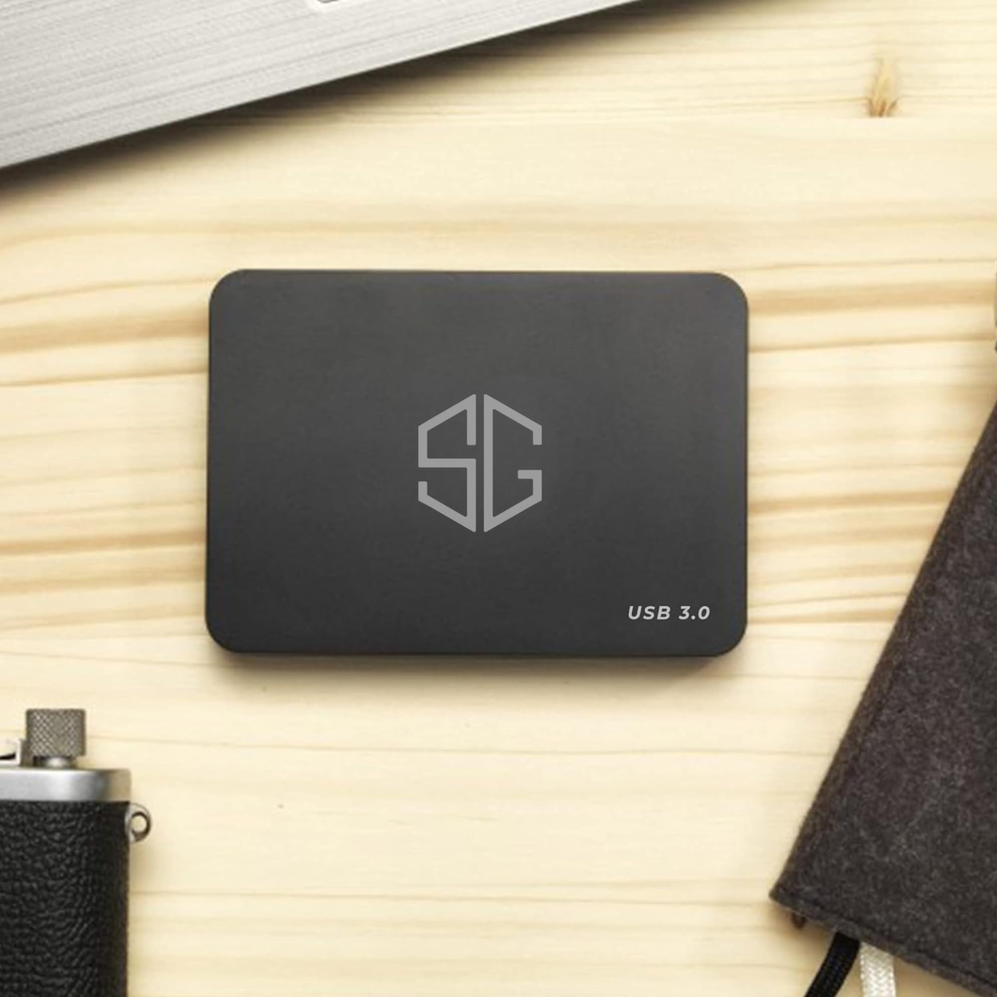 SG, Hard Disk Esterno Portatile con disco interno da 320 Gb da 2,5" USB 3.0 per Notebook, pc, Desktop, archiviazione dati, supporto esterno, completo di cavo usb e custodia