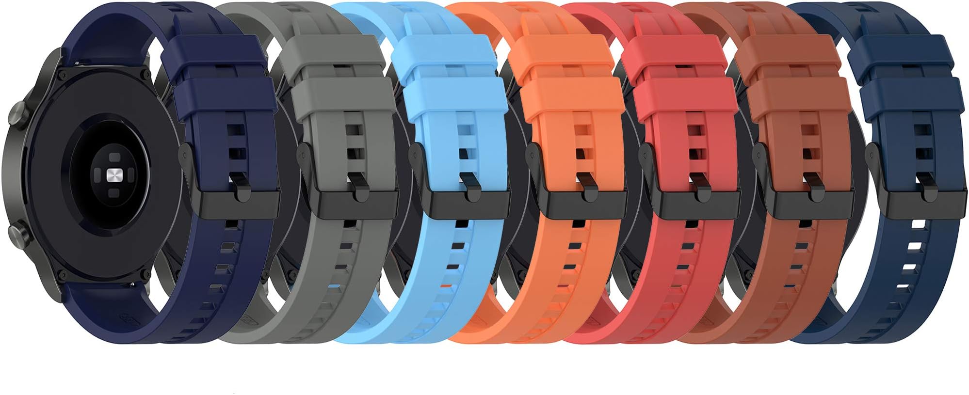 Band Compatible with Huawei Watch 5 4 Pro/GT 6 5 4 3 2 Pro/GT 2e/GT 6 5 4 46mm/GT2 46mm/GT Active/ Replacement Straps Silicone Bands Bracelet Watch band Accessory Band for Huawei Watch 5 4 3pro/GTR 4