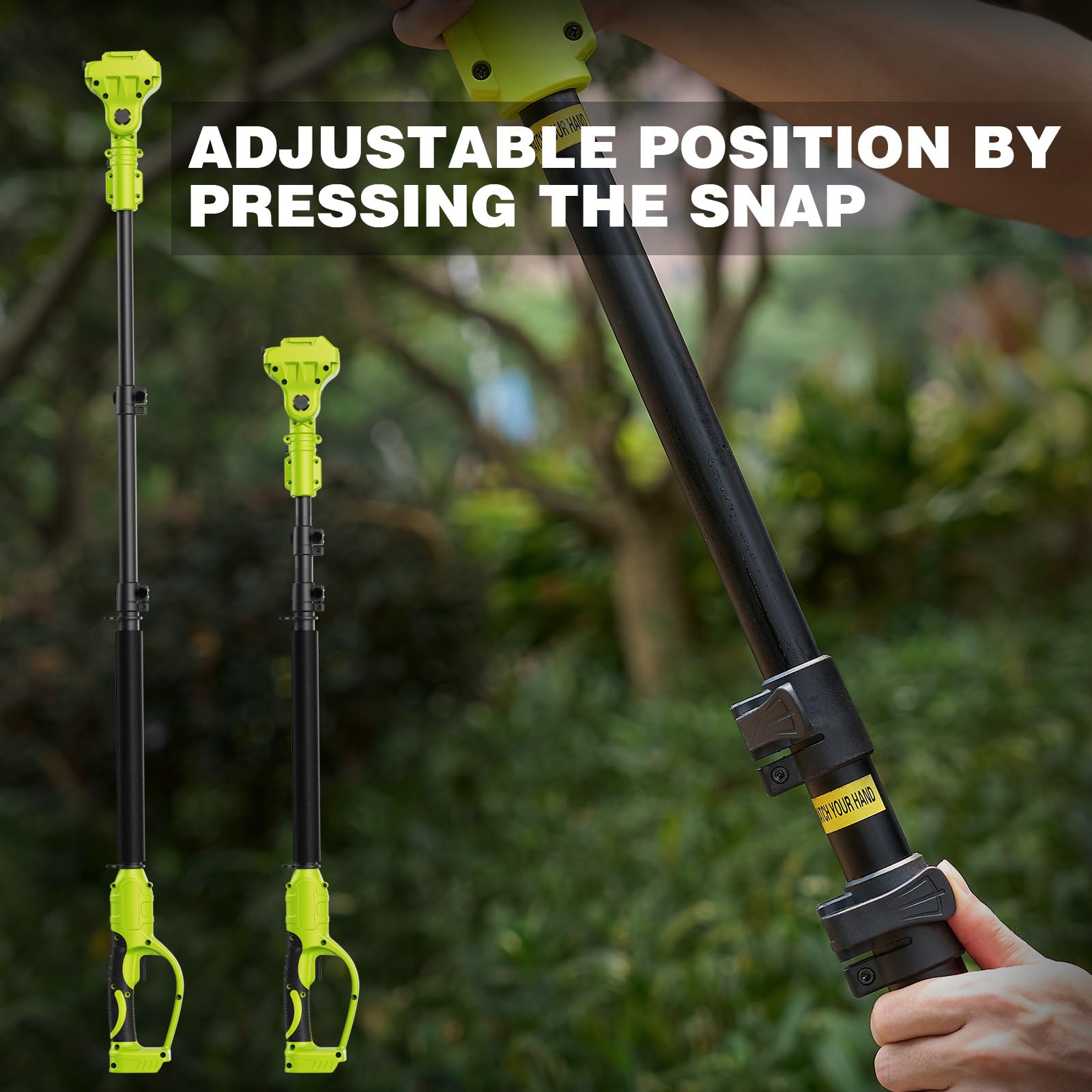 Supstable Manguier Télescopique pour Taille-Haie, Barre Extensible Compatible avec Tronçonneuses, Sécateur Électrique sans fil, Taille-Haies et Autres Outils Électriques