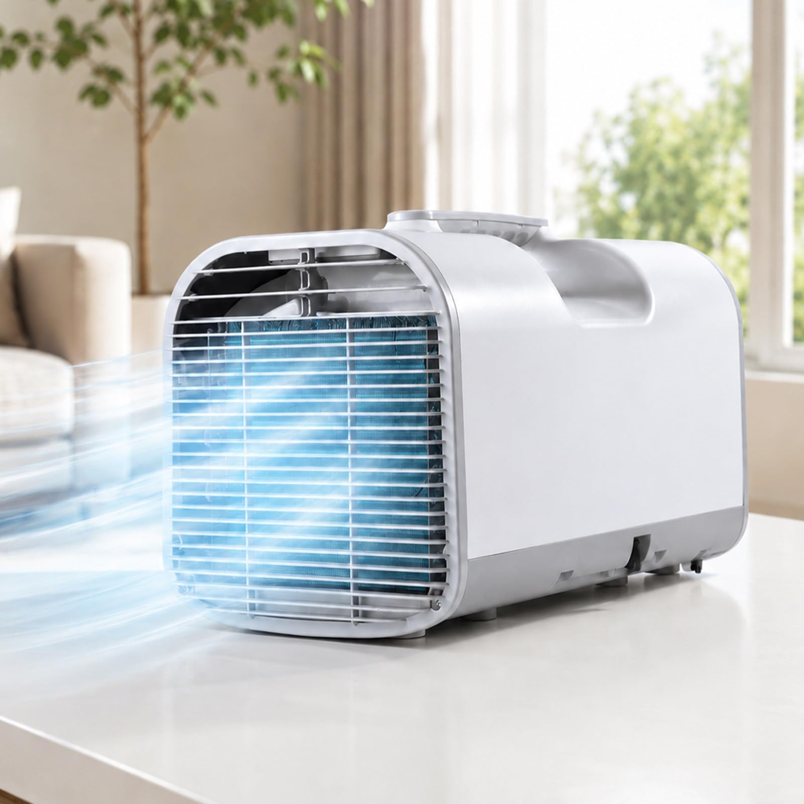 lilishangmao Portable Air Conditioner 600W, 4777 BTU Camping AC Unit with 4 Modes, 3 Fan Speeds, 12H Timer and 16–32°C Temperature Control for Tent, Caravan, Campervan and Small Room
