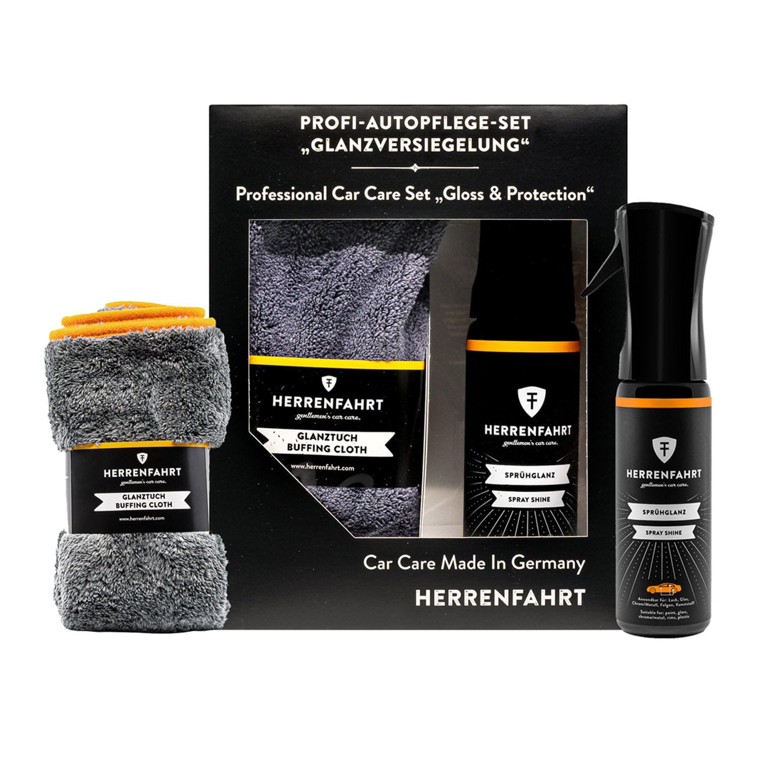 OMAC Gloss Paint Protection & Shine Spray Wax Polishing Kit Car Care Set Gift Box