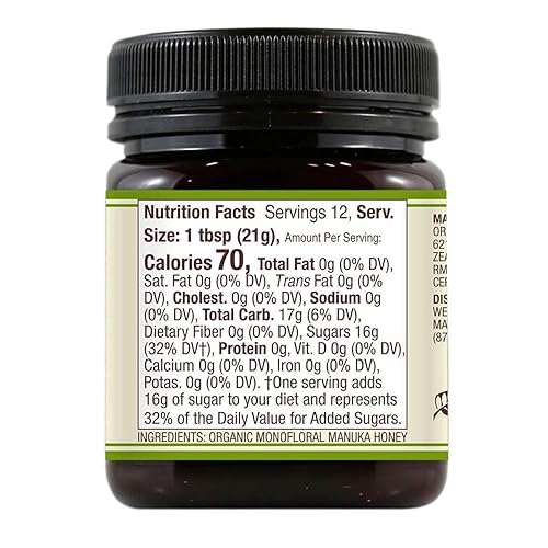 Miniatura 2 de Wedderspoon Miel de manuka orgánica cruda KFactor 16+, sin pasteurizar, KFactor orgánico 16, 8.8 onzas