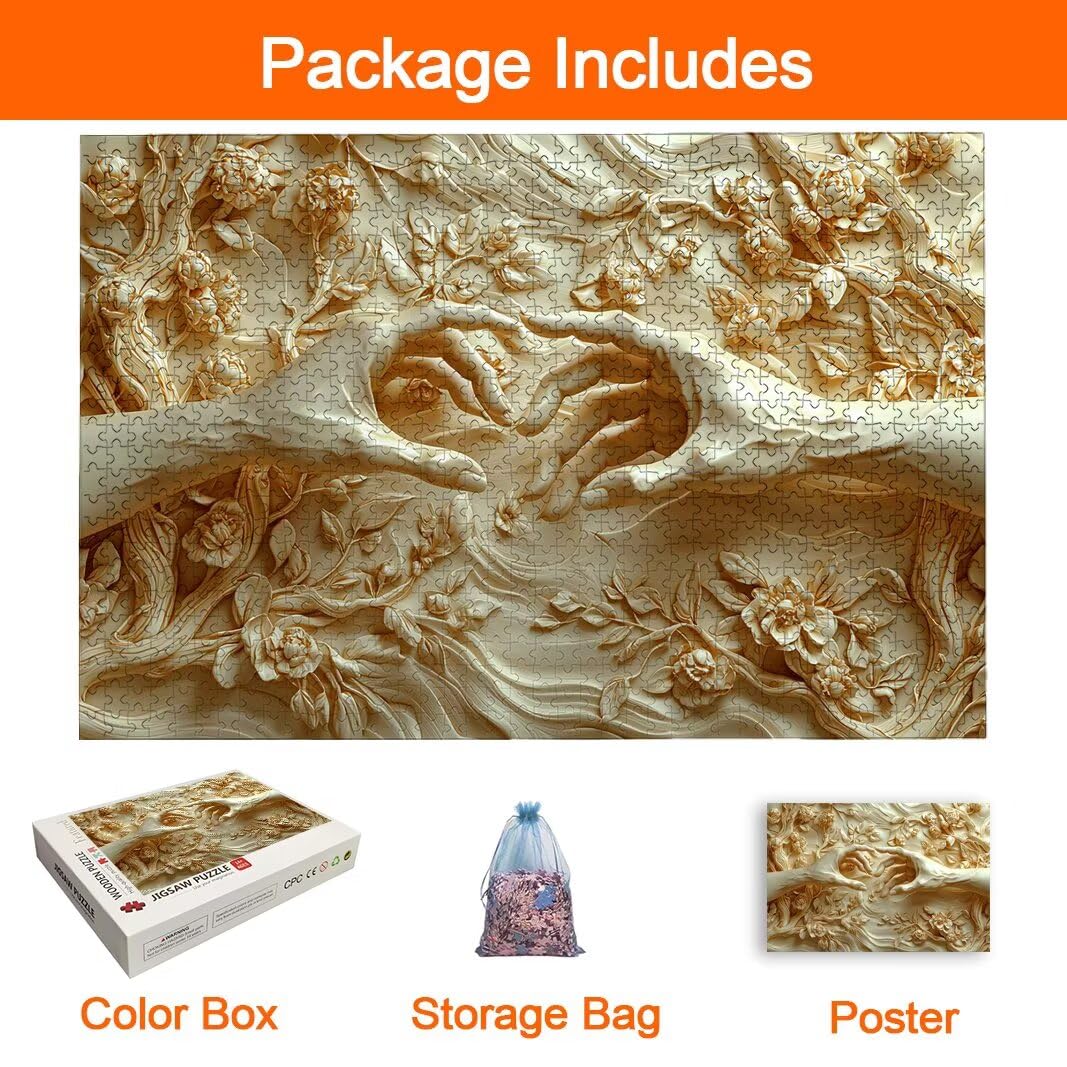 Puzzle Mano, Puzzle 2000 Piezas, Rompecabezas, Regalo Mujer, Decor -8514