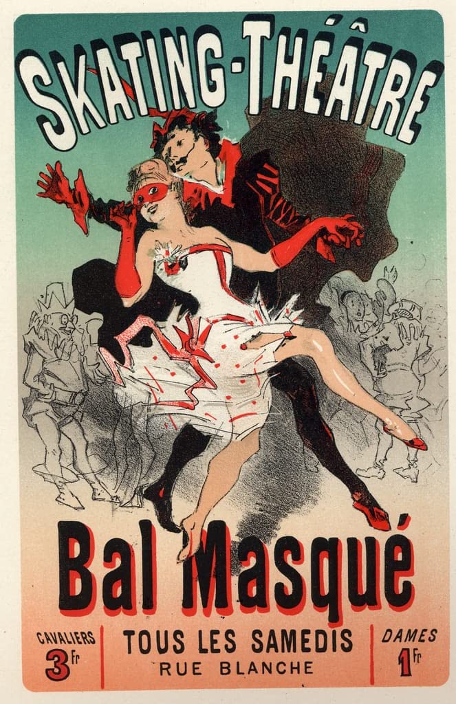 Affiche Bal Masqué Au Théâtre du Patinage Solution Mur Vide Salon 60x90 - 6
