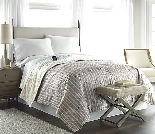 Thermee Cobija eléctrica de micro franela, abedul, Completo