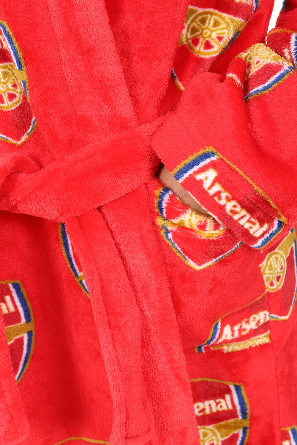 Arsenal F.C. Accappatoio ufficiale in pile con cappuccio per bambini