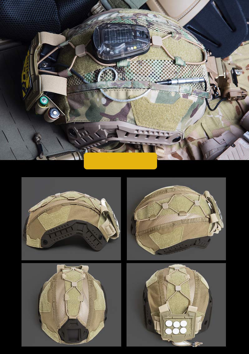 FMA Helmet Cover Balancing Weight Pouch Bag Elastic Battery Holder for Tactical Maritime Helmet TB1345 (DE)