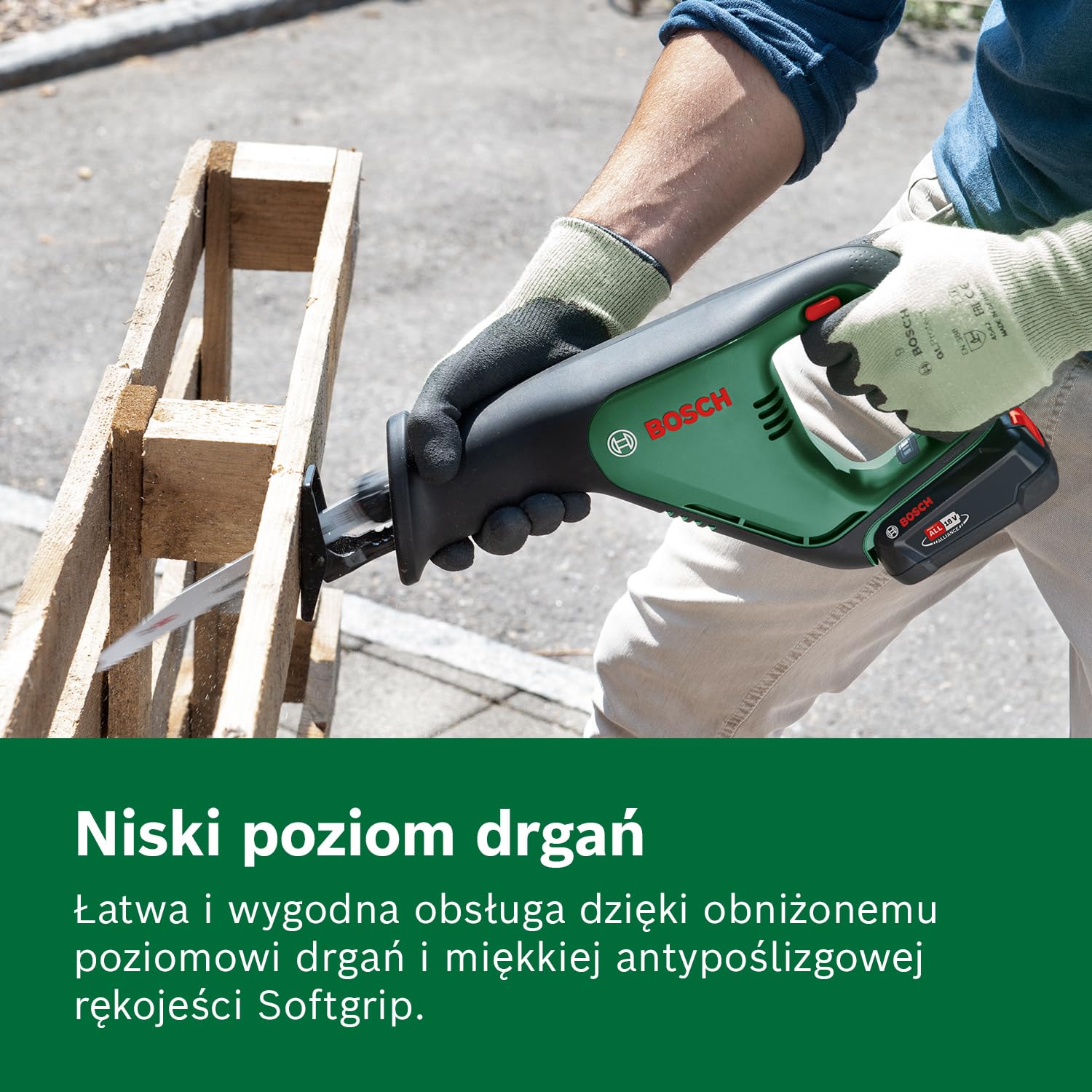 Bosch Home and Garden Akumulatorowa piła szablasta AdvancedRecip 18 (bez akumulatora, system 18V, opakowanie kartonowe)