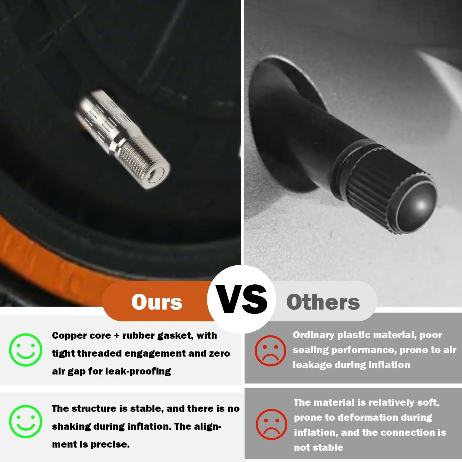 2 Pièces Extension De Valve De Pneu 39mm En Alliage D'aluminium,Rallonge Valve Pneu,Rallonge De Valve,Anti-Fuite,Embout De Gonflage,Compatible Xiaomi M365, M365pro Dualtron Adapté Autres Trottinette - 5