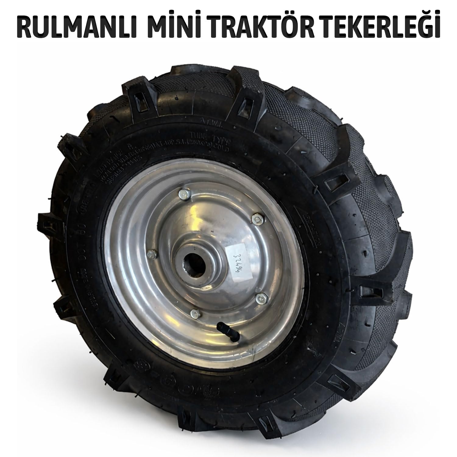 Dişli Mini Traktör Pat Pat Tekerleği Rulmanlı 400x8 Dayanıklı Tarla Tipi Yüksek Performanslı Lastik