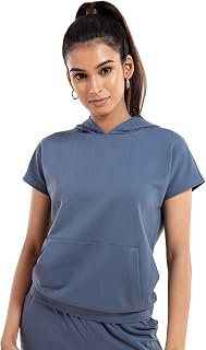 NYKD All Day Women's Crop Top Hoodie - Short Sleeves, with Pockets, NYAT016 Price In India