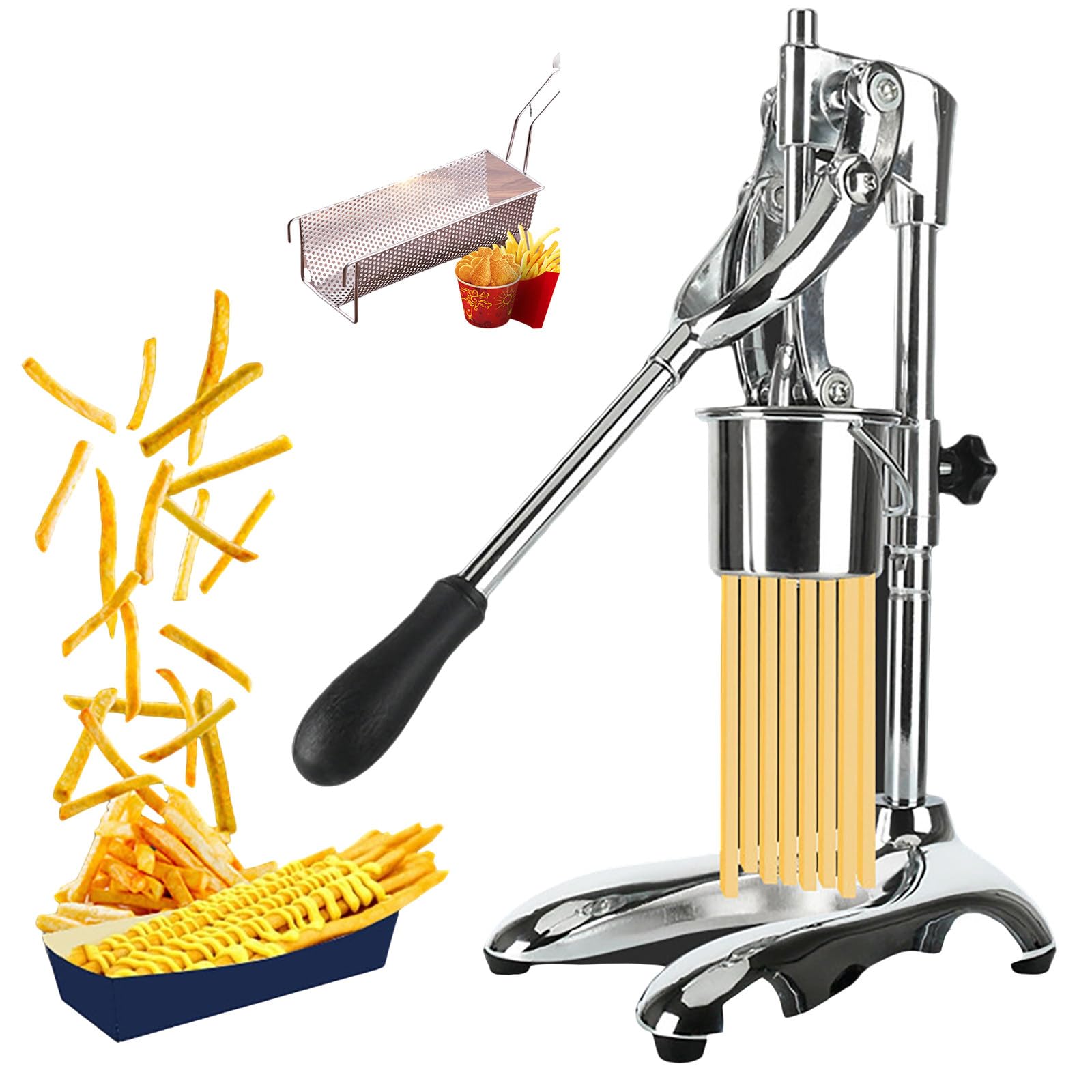 Exprimidor manual de patatas fritas sin esfuerzo para tiras de 30 cm