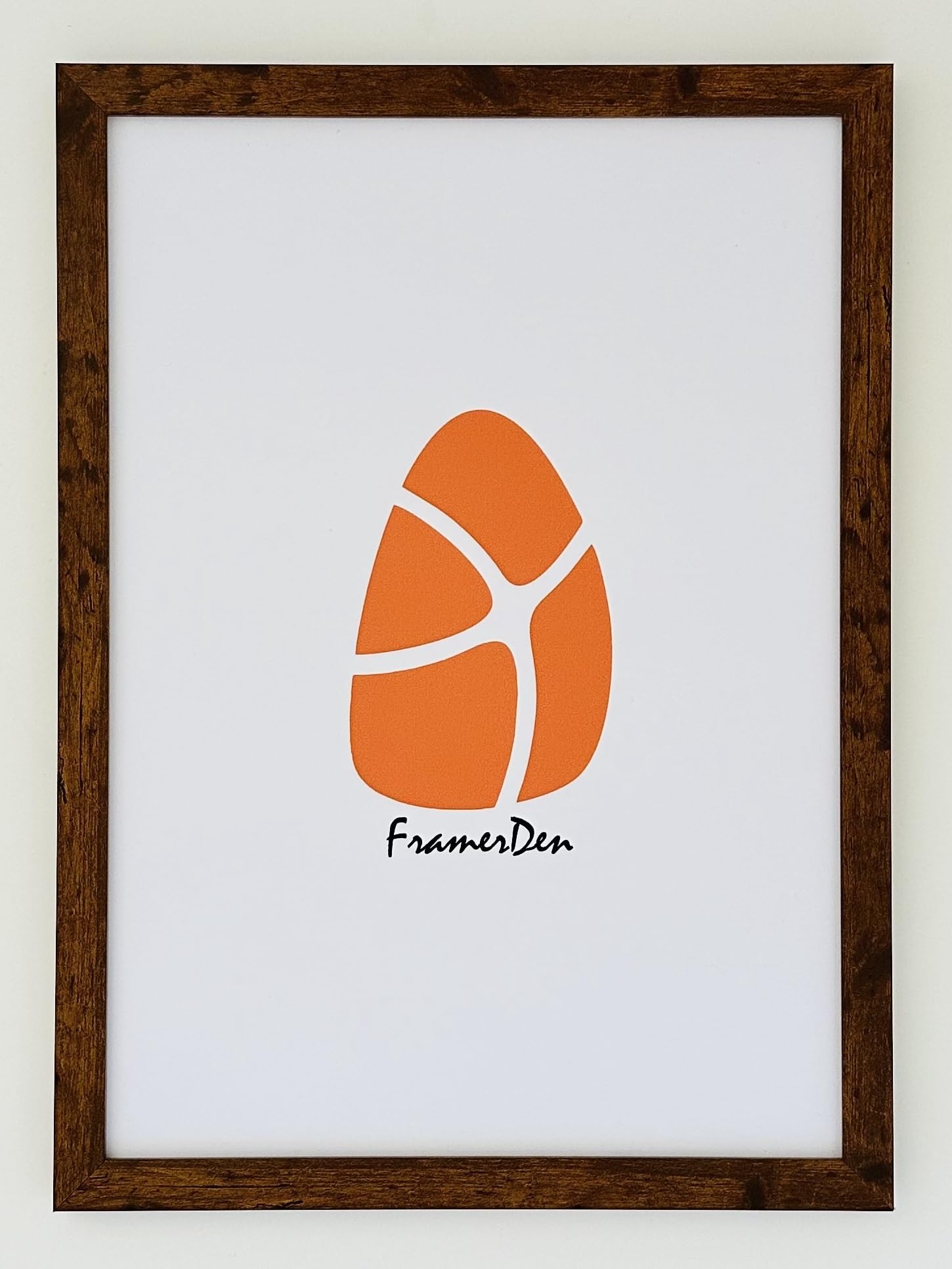 FramerDen® A5 Rustic Poster Picture Frame Fits 14.85 x 21cm Size Poster Photo Artwork Print, Portrait & Landscape Wall Mountable & Tabletop, Perspex Front and MDF backing