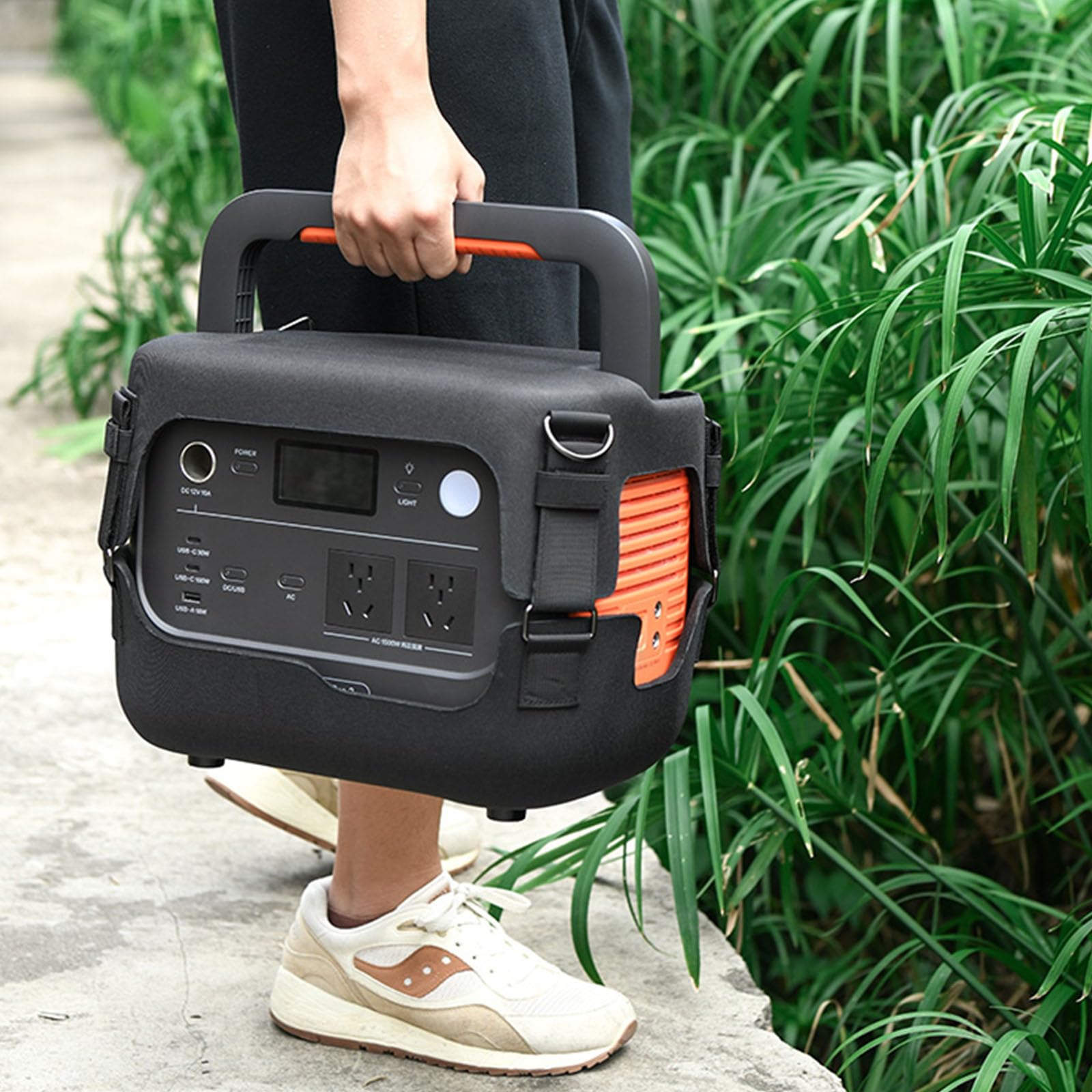 Funda protectora de almacenamiento para unidad de alimentación, incluye carga lateral abierta y base impermeable para uso al aire libre, impermeable, transportable, protección para productor