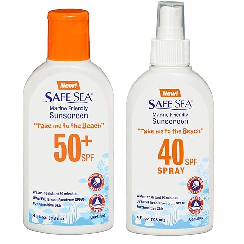 Safe Sea Loción protectora contra picaduras de medusas - Protector solar - Bloqueador solar - Piojos marinos - Pez gelatina - 50SPF adultos (SPF50 +