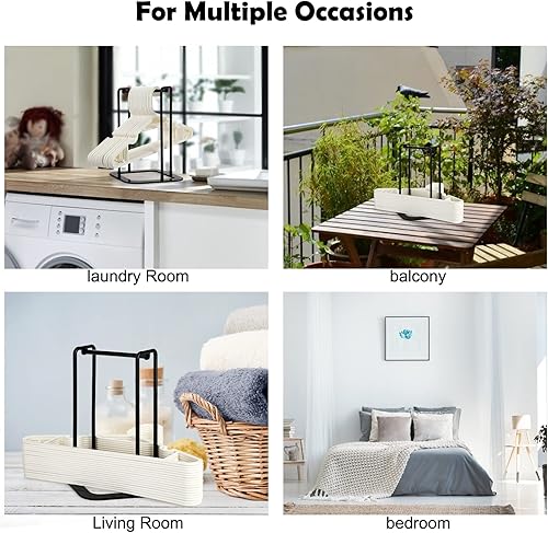 Miniatura 7 de Estante organizador portátil de percha, soporte apilador de almacenamiento para armario, lavandería, limpieza en seco