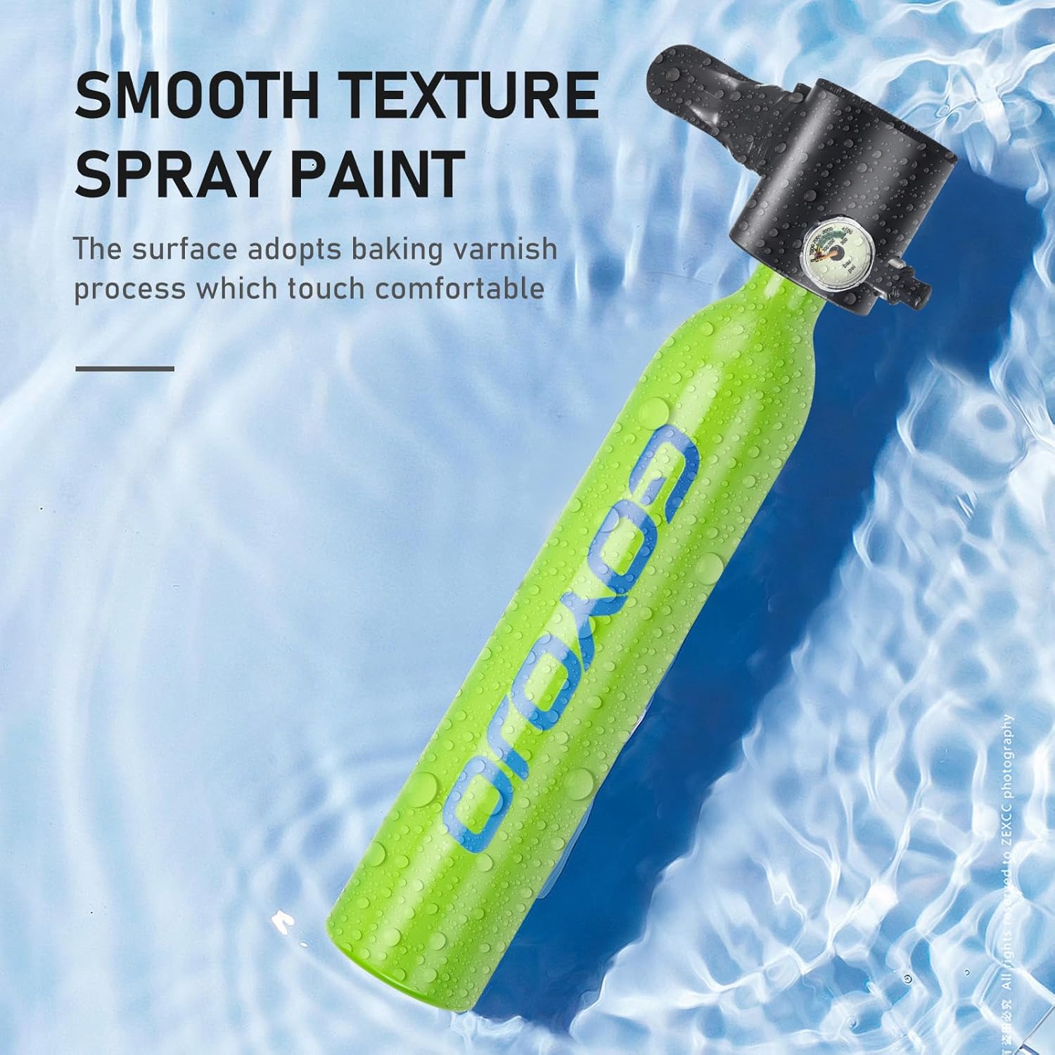 GOYOJO Mini Scuba Tank 0.5L Portable Lung Diving Device Oxygen Cylinder Underwater Breathing System 5-10 Minutes Refillable