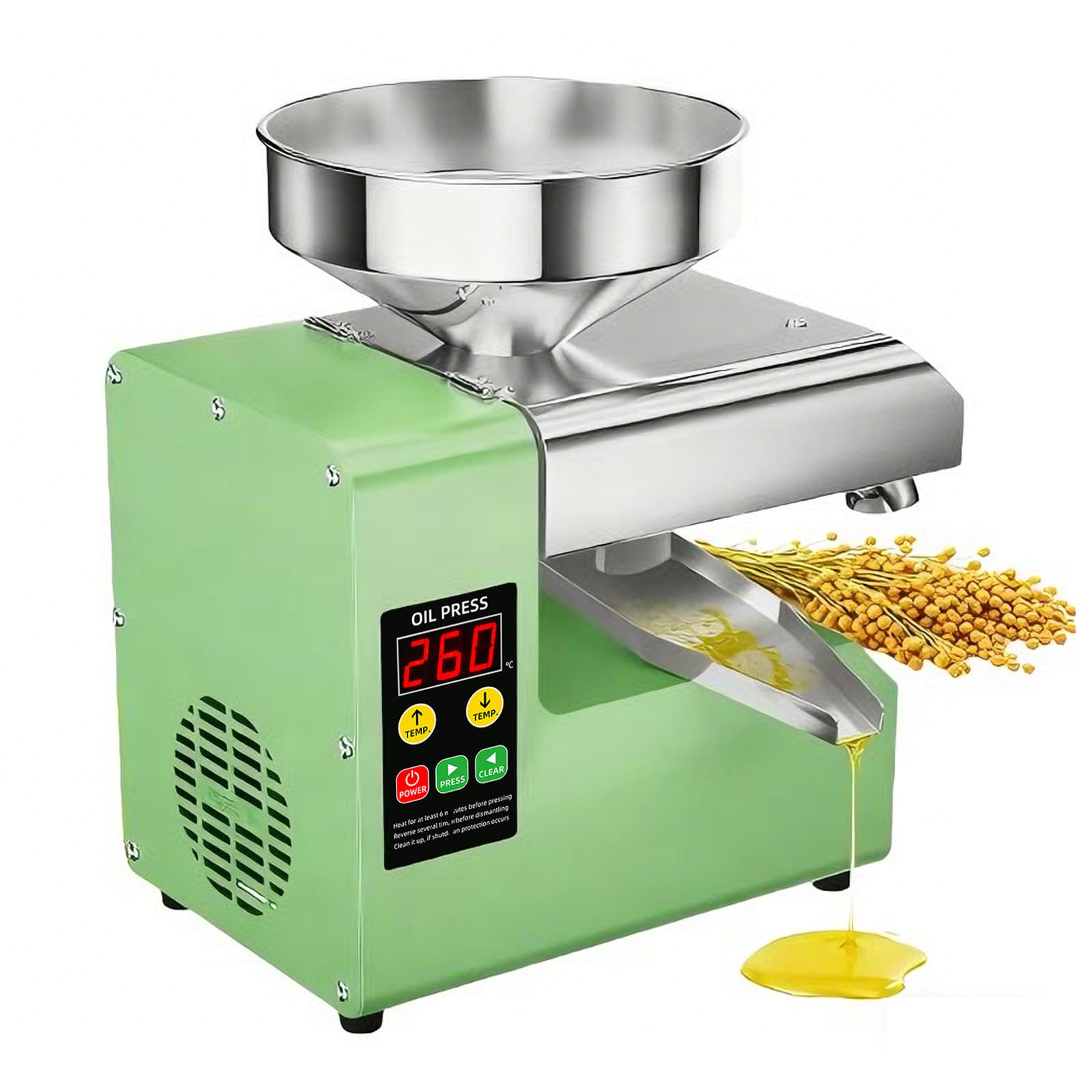 eQianyuan Automatic Oil Press Machine Cold Hot Press 110V