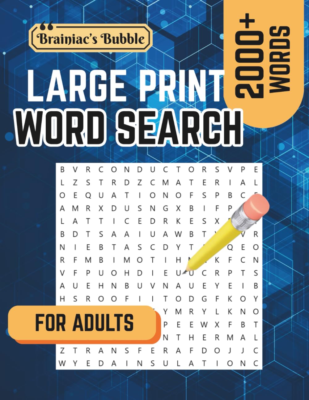 Brainiac's Bubble Word Search Puzzle: Large Print Relaxing Word Search Puzzle for adults with illustrations
