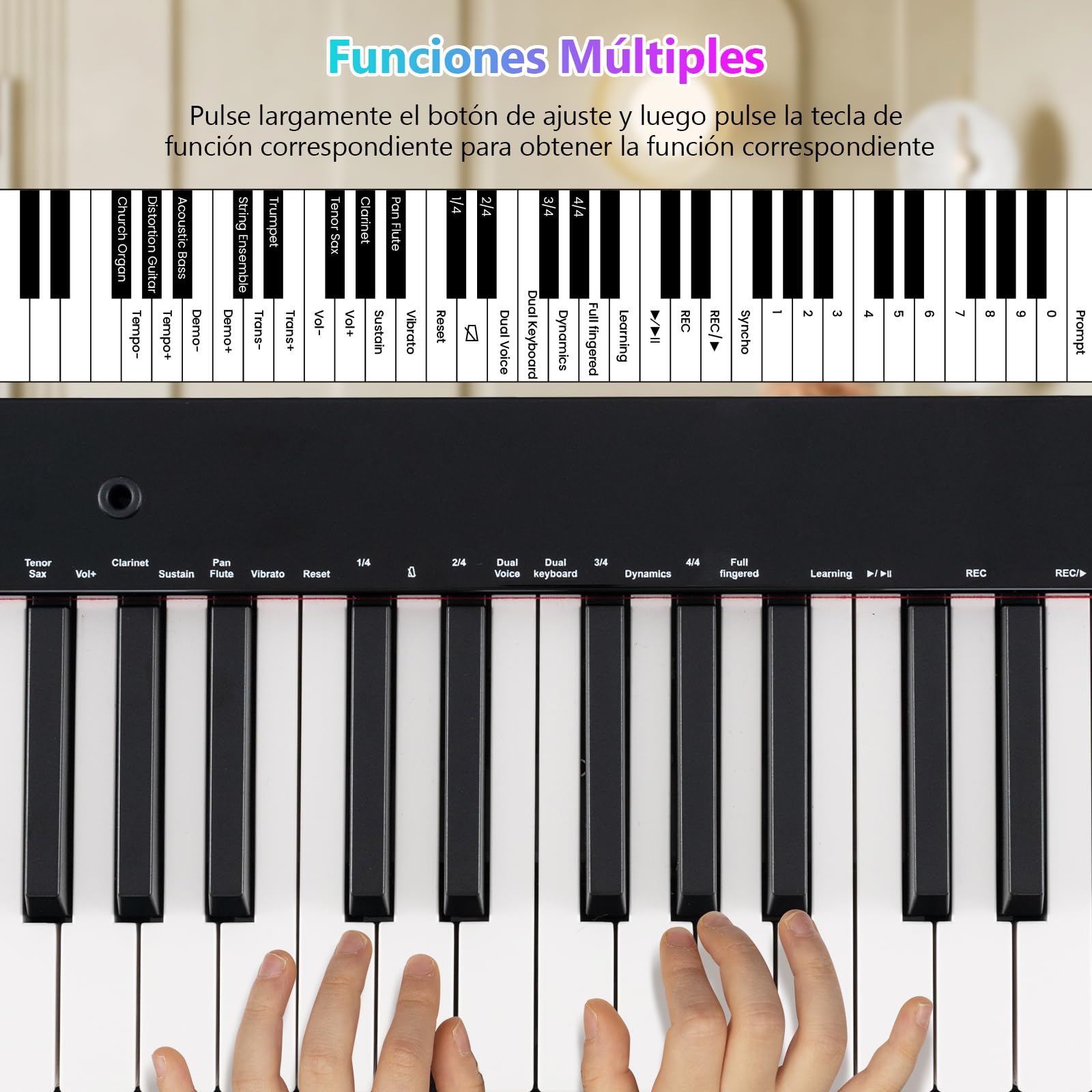 GOPLUS Teclado de Piano Eléctrico de 61 Teclas, Piano Digital con Soporte Ajustable y Taburete Teclas Semi-Pesadas, Función MIDI Audio Inalámbrica, Atril, Pedal de Sustain, Bolsa Portátil, Negro