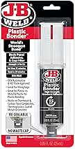 J-B Weld 50139 Plastic Bonder Body Panel Adhesive and Gap Filler Syringe - Black - 25 ml