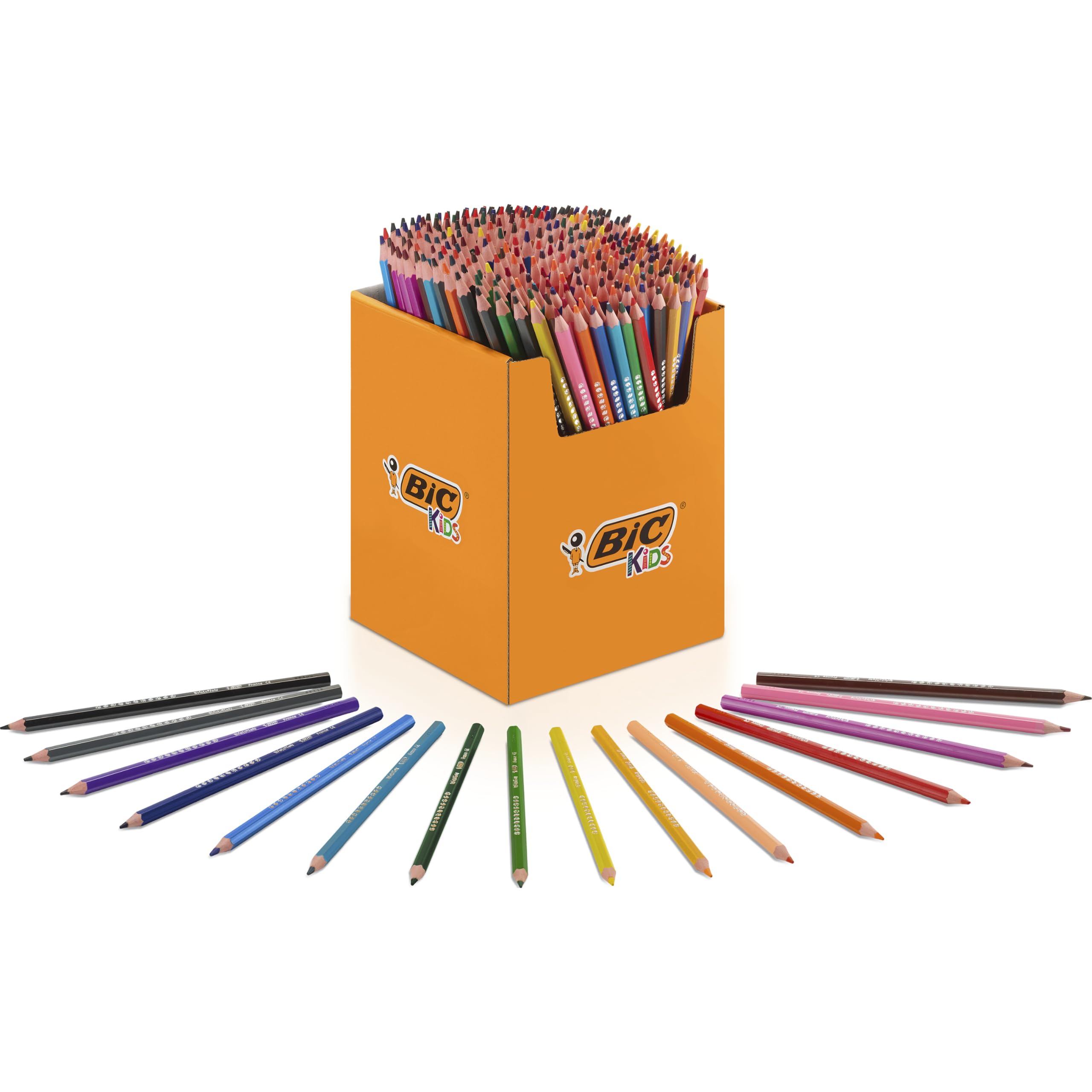 BIC Kids Evolution Coloured Pencils, Vivid Colouring Pencils, Easy to Sharpen, Extra Resistant BIC Pencils, School Supplies, 288 Pack