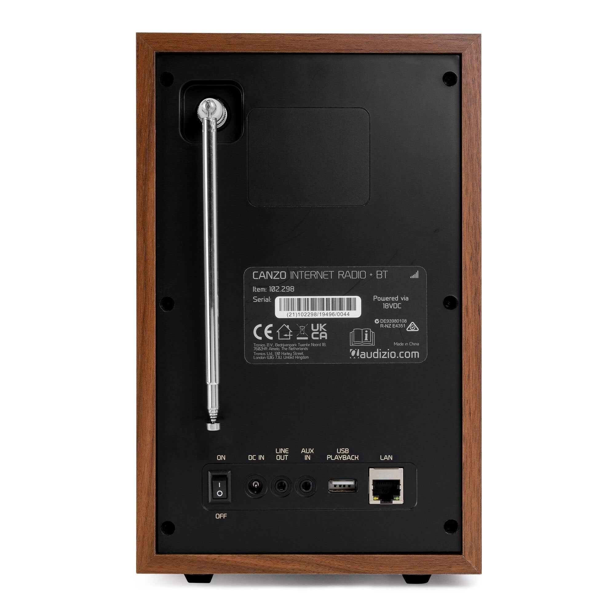 Audizio Canzo Radio DAB Internetradio WLAN Bluetooth 5.3 Digitale Telecomando Cucina Collegamento LAN AUX Line-Out