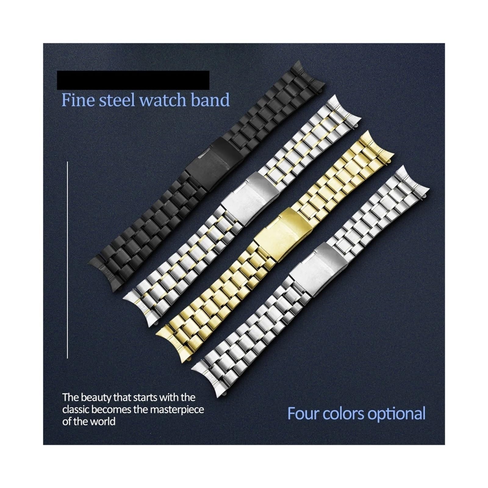 16 mm 18 mm 20 mm 22 mm 24 mm Solide en Acier Inoxydable Bracelet Bracelet Brace-bracette Montres Montres de Montres