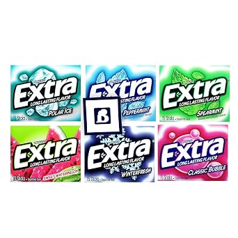 Bitetwist Assorted Chewing Gum, Variety pack Of Extra Long Lasting Flavors, 6 Flavors, Sugar Free,1 Pack of each flavor 6 Pack, 1 Sticker Of Our Logo, Packed In Bitetwist Protected Gift Pack