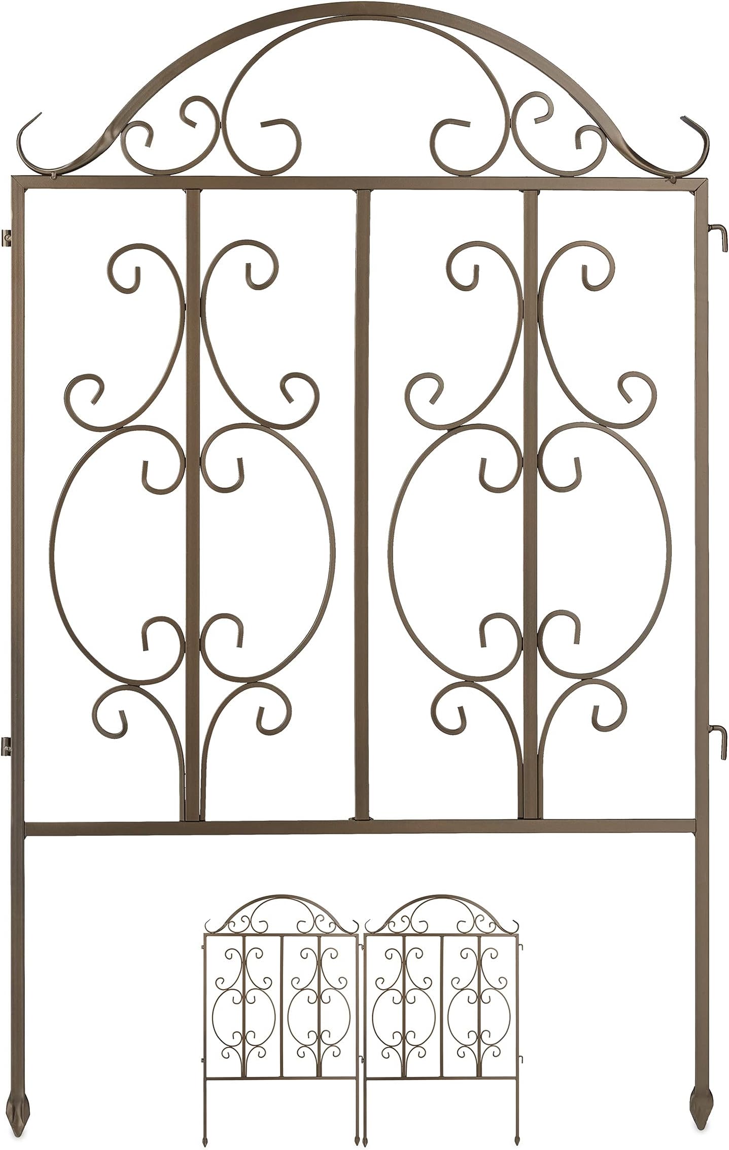 DECORAZIONI RECINZIONE IN Ferro Battuto Calibro Pioggia Con Palo In