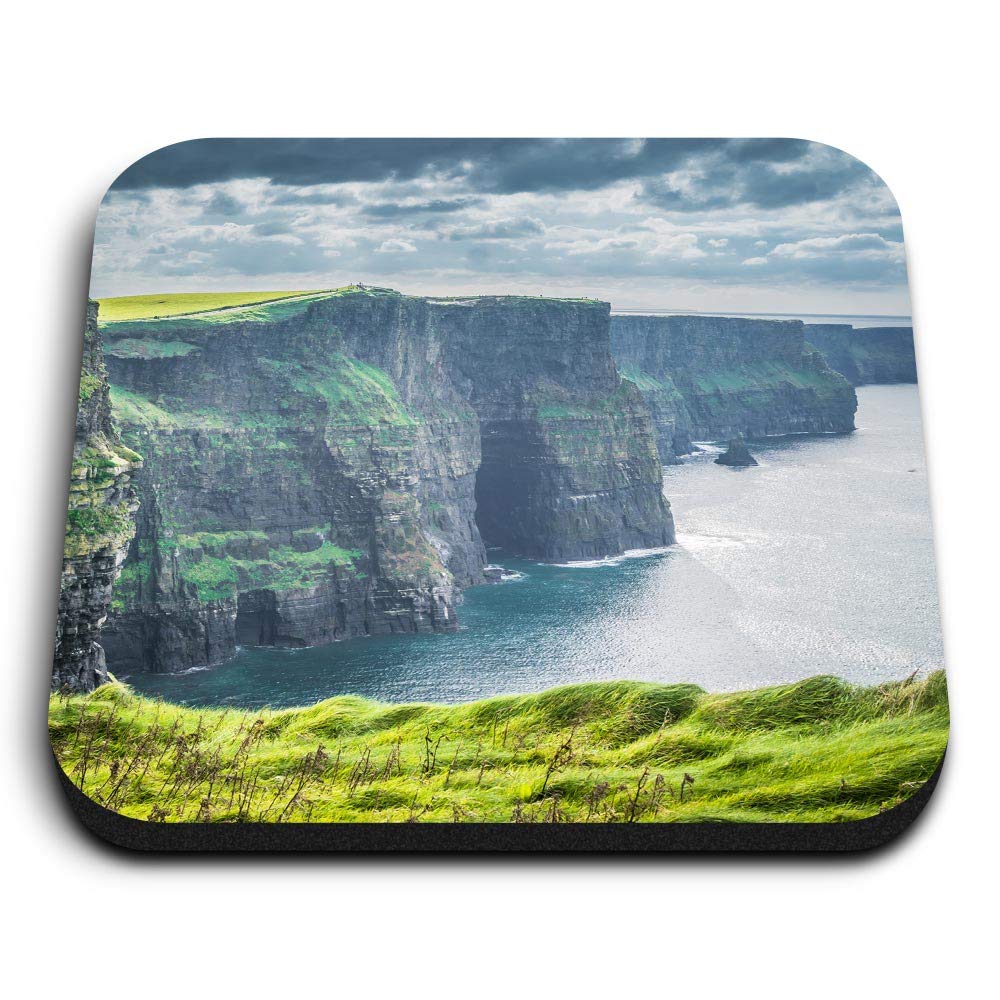 Destination Vinyl Ltd Multicolor 1 X Square Mdf Fridge Magnet - Cliffs Of Moher Ireland 44627