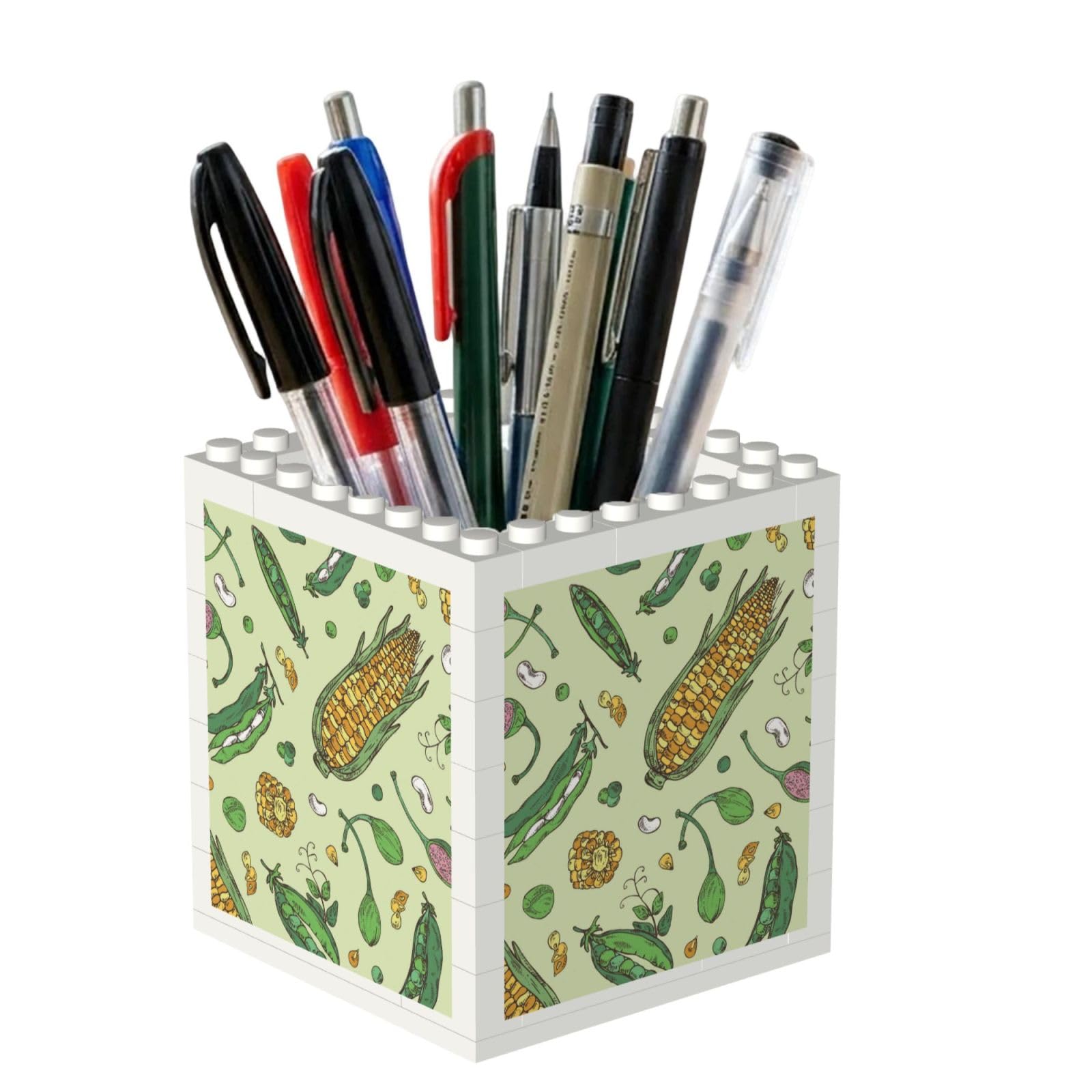 Poadnly Corn Peas Pod Beans Pod Caper, Pen Pot Pencil Holder for Office Home School, Compact Desk Organiser for Office Stationery