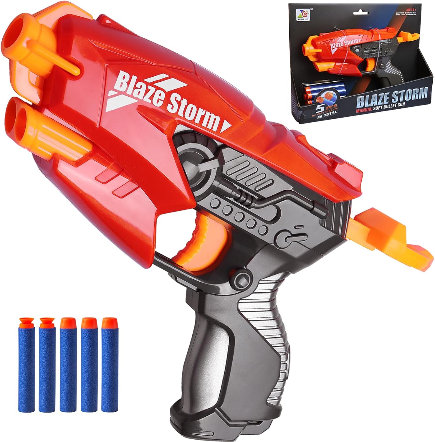 Zecong Toys Guns for Mini Nerf Gun Bullet, MicroShots Pump
