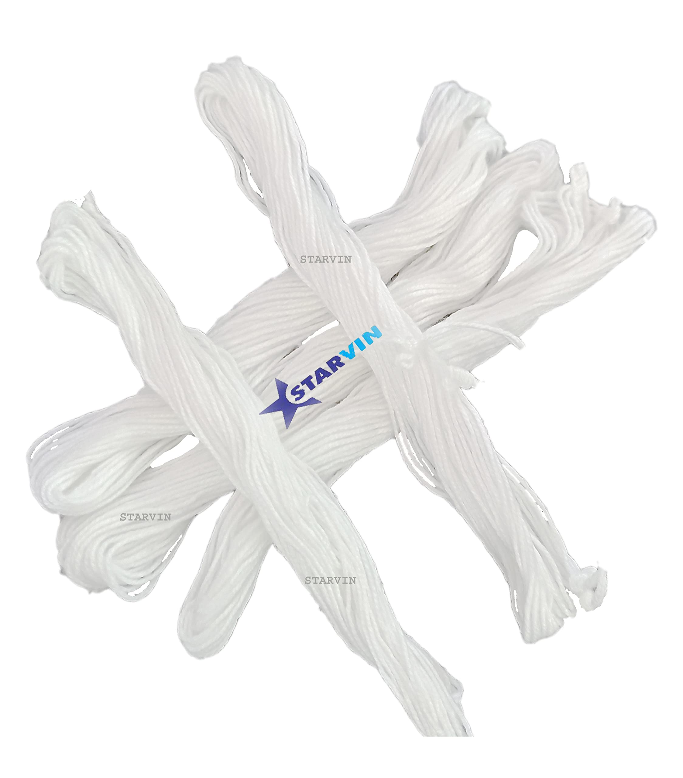 STARVIN || Janeu Thread || Sacred Thread Brahmin Thread || Janeu for Puja Made of Pure Cotton || Mota Dhaga or Yagnopaveeth for Puja or Personal || White || 5 PCS || W89