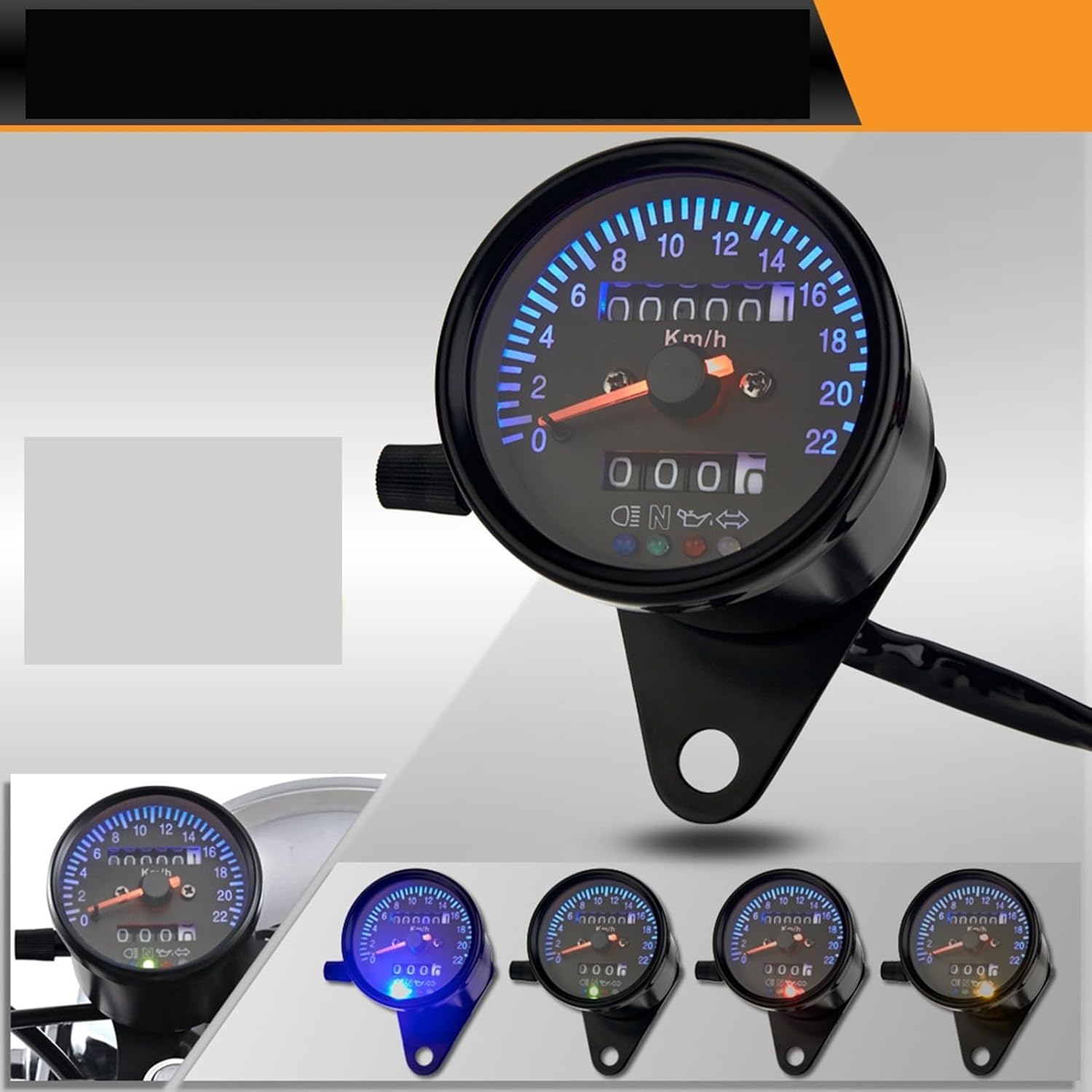 Motorcycle Odometer Gauge Retro for Custom Motorcycle Mechanical Tachometer with Backlight Indicator Odometer 220 kmh Motorcycle Accessories