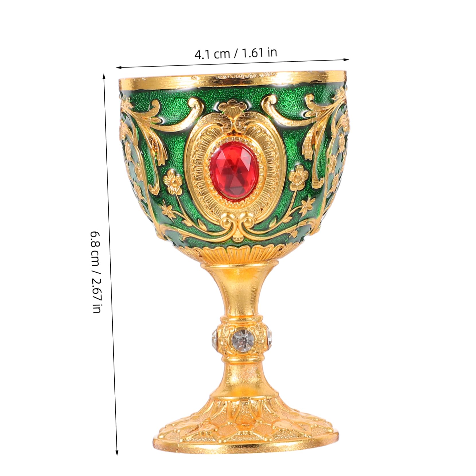Ciieeo European Vintage Chalice Cup Shatterproof Retro Goblet for Cocktails Decorative Drinking for Family Parties Bars and Home