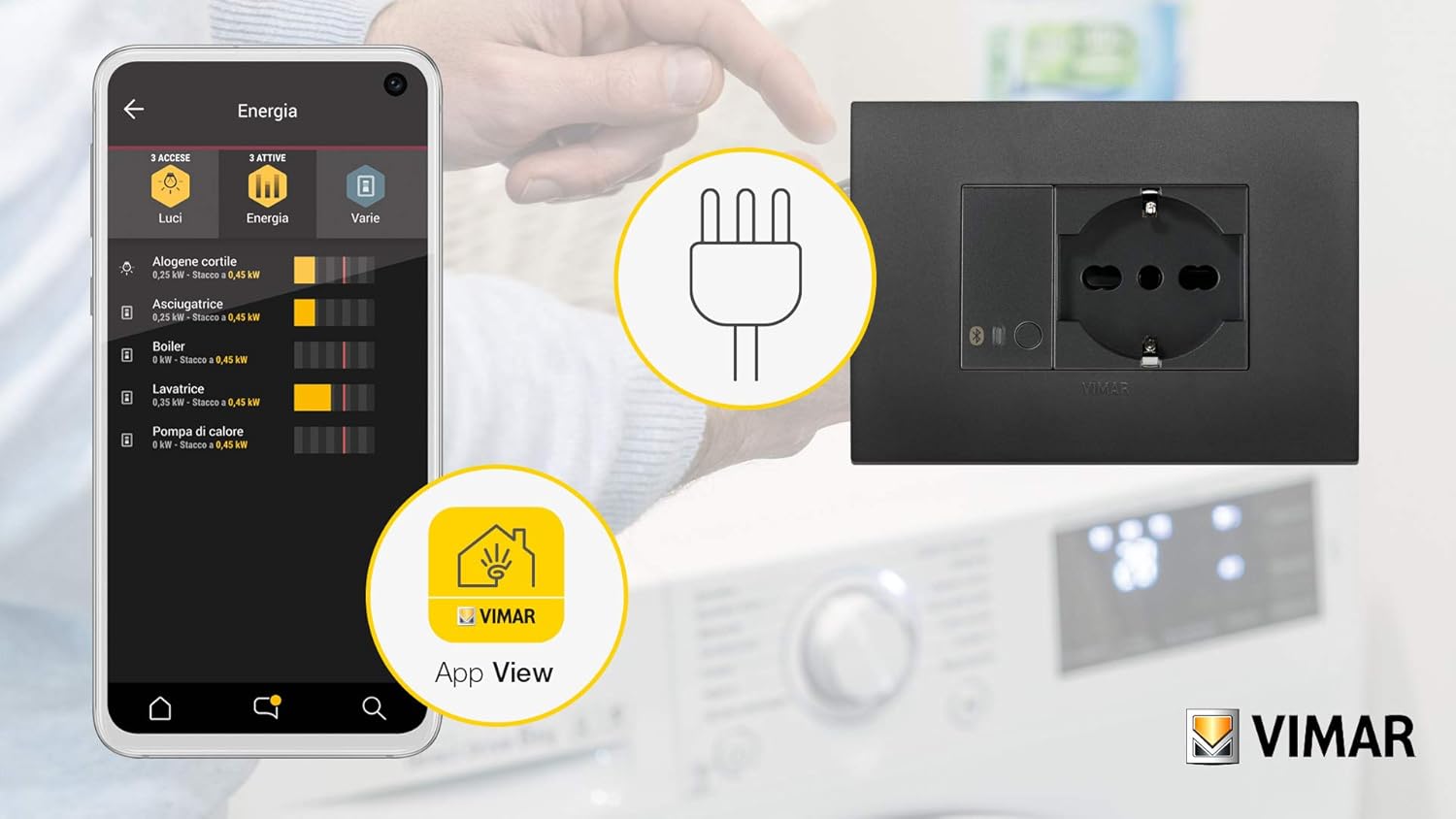 Vimar App Energy Monitoring Interface