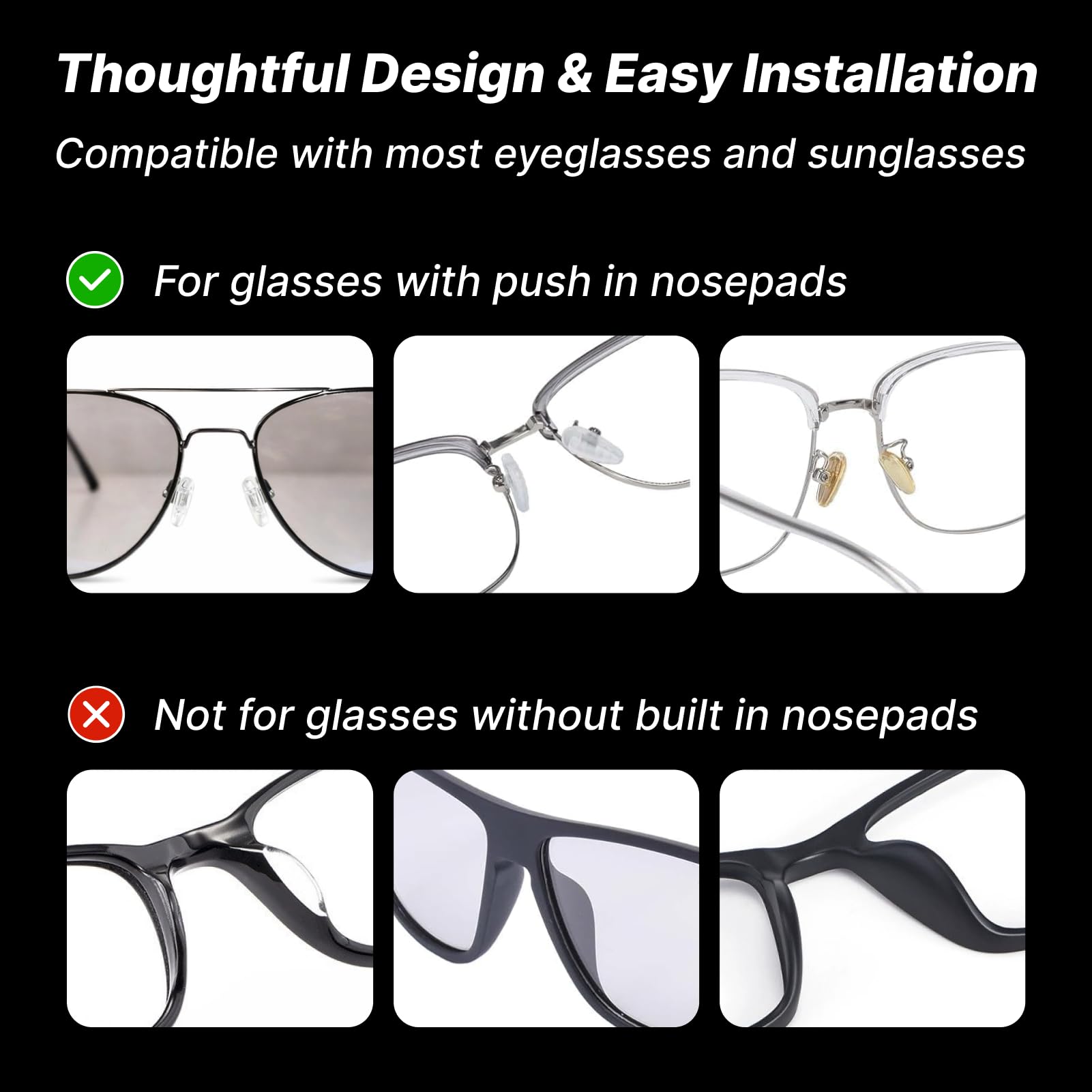 40 Almohadillas Nariz Gafas Silicona, Plaquetas Nasales Antideslizantes Transparentes, Accesorios Gafas Cómodos, Protección Nariz Suave Monturas Ópticas Solares - 4