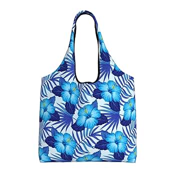 Amazon | [LONGOCEAN] ハワイ ハイビスカス 花柄 エコバッグ