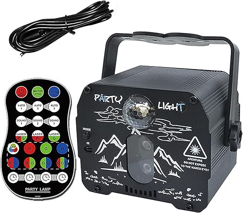 Hotwin Mini luz de escenario de bola de discoteca con control remoto, luz de DJ para fiesta, regalo de cumpleaños, Navidad, proyector LED portátil